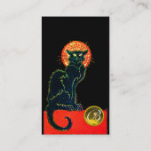 SCHWARZES KATZ-PARTY-MONOGRAMM VISITENKARTE