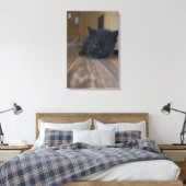 Schwarzes Kätzchen Leinwanddruck (Insitu (Schlafzimmer))