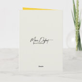 Schwarzes Kätzchen mit gelber Daisy Karte (Rückseite)