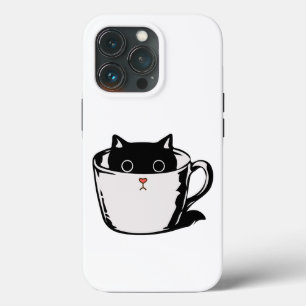 Schwarzes Kätzchen mit roter Nase, das sich in ein Case-Mate iPhone Hülle