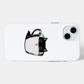 Schwarzes Kätzchen mit roter Nase, das sich in ein Case-Mate iPhone Hülle (Rückseite (Horizontal))