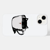 Schwarzes Kätzchen mit roter Nase, das sich in ein Case-Mate iPhone Hülle (Rückseite (Horizontal))