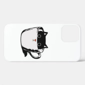 Schwarzes Kätzchen mit roter Nase, das sich in ein Case-Mate iPhone Hülle (Rückseite (Horizontal))