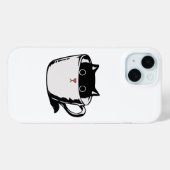 Schwarzes Kätzchen mit roter Nase, das sich in ein Case-Mate iPhone Hülle (Rückseite (Horizontal))
