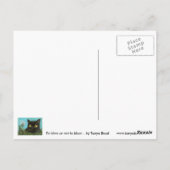 Schwarzes Kätzchen Postkarte (Rückseite)