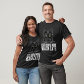 Schwarzes Kätzchen  Schwarze Katzenmutter  Schwarz T-Shirt (Unisex)