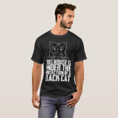 Schwarzes Kätzchen Schwarze Katzenmutter Schwarz T-Shirt (Vorne ganz)