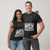 Schwarzes Kätzchen Schwarze Katzenmutter Schwarz T-Shirt (Unisex)