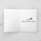 Schwarzes Kätzchen wünscht dir eine fröhliche Weih Karte (Innenseite)