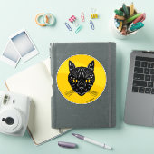 Schwarzes Katzen Gesicht Aufkleber (iPad Hülle)