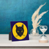 Schwarzes Katzen Gesicht Fotoplatte (InSitu)