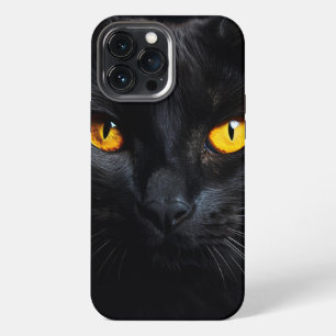 Schwarzes Katzen-Gesicht iPhone 13 Pro Max Hülle