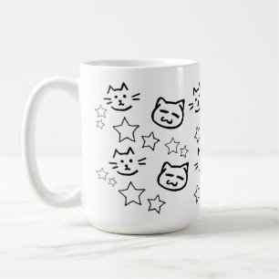 Schwarzes Katzen-Gesicht Kaffeetasse
