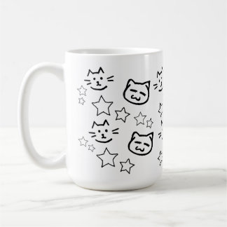 Schwarzes Katzen-Gesicht Kaffeetasse