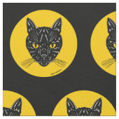 Schwarzes Katzen-Gesicht Stoff (Nahaufnahme)