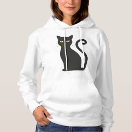 Schwarzes Katzen Halloween Hoodie