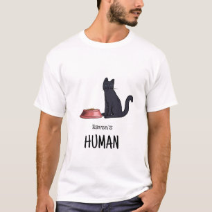 Schwarzes Katzen-Shirt T-Shirt