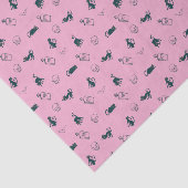 Schwarzes Katzen- und Skulpturenpapier Seidenpapier (Ausschnitt)