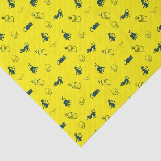 Schwarzes Katzen- und Skulpturenpapier Seidenpapier (Ausschnitt)