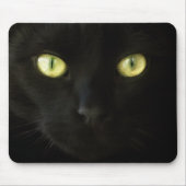 Schwarzes Katzenaugen mousepad (Vorne)