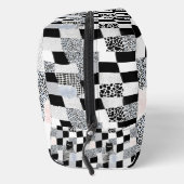 Schwarzes Katzenmuster Gingham gemischtes Karomust Waschbeutel (Rechts)