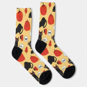 schwarzes Katzenmuster Socken (Rechts)
