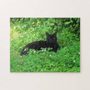 Schwarzes Katzenpuzzle Puzzle