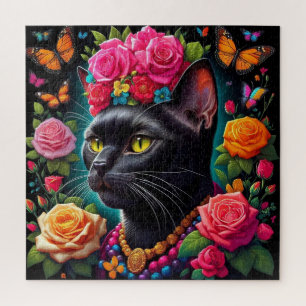 Schwarzes Katzenpuzzle! Puzzle