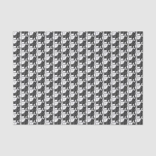 SCHWARZES KATZHALLOWEEN GEWEBEPAPIER SEIDENPAPIER (Vorderseite)