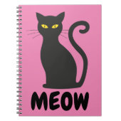 SCHWARZES KATZSPIRALNOTEBOOK NOTIZBLOCK (Vorderseite)