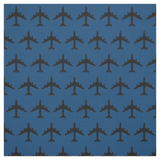 Schwarzes KC-135 Tankflugzeug auf blauem Stoff (Muster)