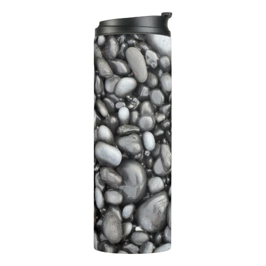 Schwarzes Kegelmuster Thermosbecher (Nach links gedreht)