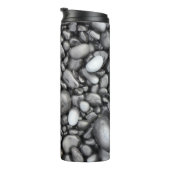 Schwarzes Kegelmuster Thermosbecher (Nach rechts gedreht)