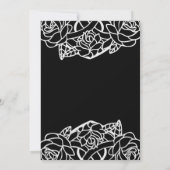 Schwarzes keltisches Herz Knotflorales Handfasten Einladung (Rückseite)