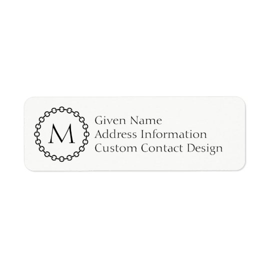 Schwarzes Kettenglied-Ring-Kreis-Monogramm