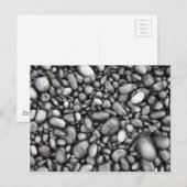 Schwarzes Kies-Muster Postkarte (Vorne/Hinten)