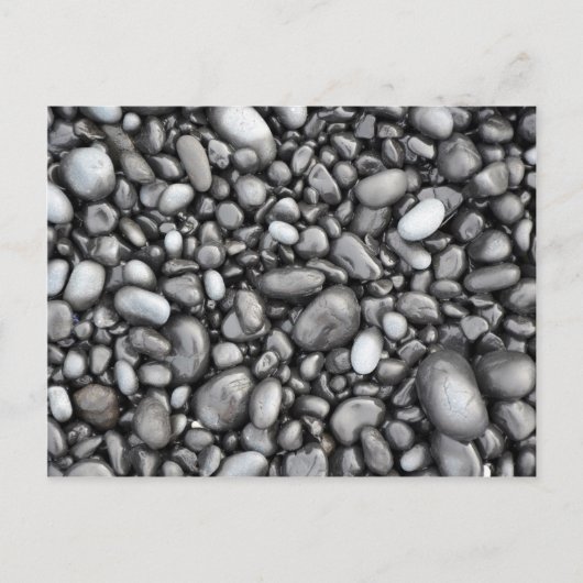 Schwarzes Kies-Muster Postkarte (Vorderseite)
