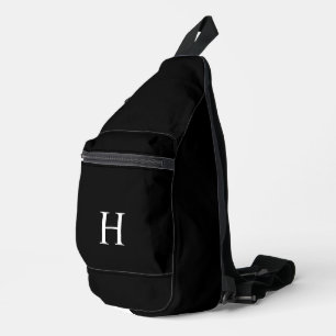 Schwarzes Klassisches Elegantes Monogramm Crossbody Bag