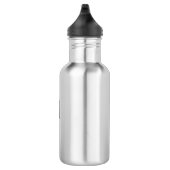 Schwarzes Klassisches Elegantes Monogramm Edelstahlflasche (Rechts)