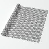 Schwarzes klassisches Gingham Geschenkpapier (Ungerollt)