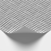 Schwarzes klassisches Gingham Geschenkpapier (Ecke)