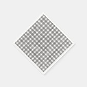 Schwarzes klassisches Gingham Serviette (Ecke)