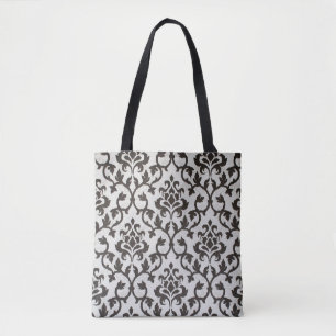 Schwarzes, klassisches Tapetenmuster Tasche