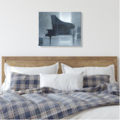 Schwarzes Klavier 2004 Leinwanddruck (Insitu (Schlafzimmer))