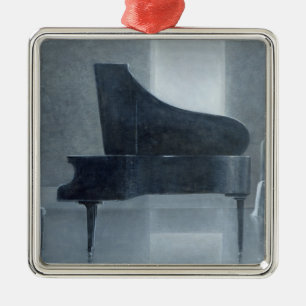 Schwarzes Klavier 2004 Ornament Aus Metall
