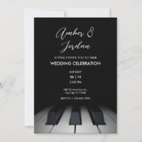 Schwarzes Klavier Moderne einfache Hochzeit