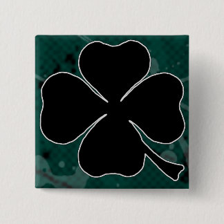 Schwarzes Klee-Button Button