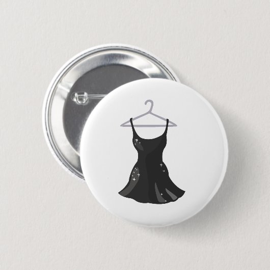 Schwarzes Kleid Button (Vorne & Hinten)