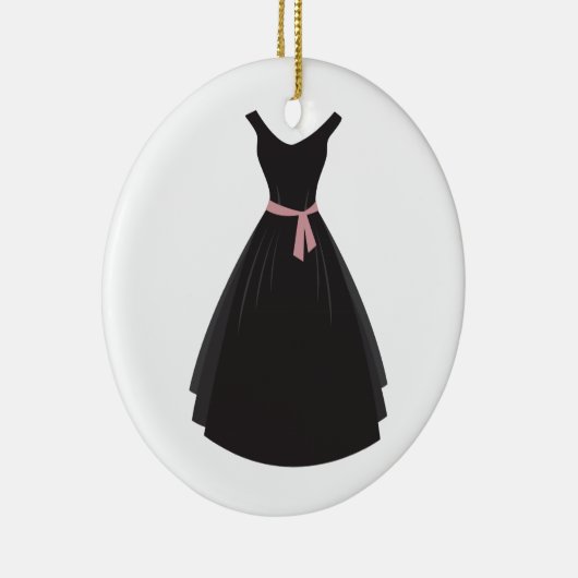 Schwarzes Kleid Keramikornament (Rechts)