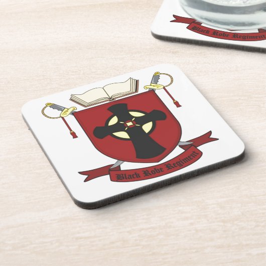 SCHWARZES KLEID REGIMENT GETRÄNKEUNTERSETZER (Linke Seite)